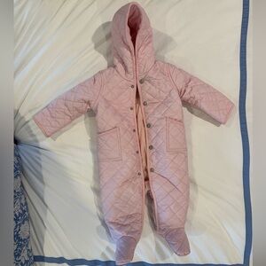 Ralph Lauren pink quilted baby bunting suit size 9m